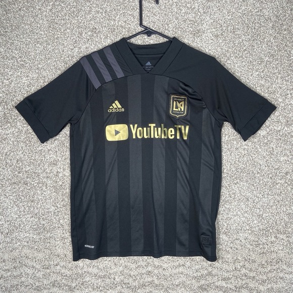 adidas Other - Adidas LA FC Jersey Mens 2020 Black Youth 15-16 MLS Soccer YouTube TV Shirt